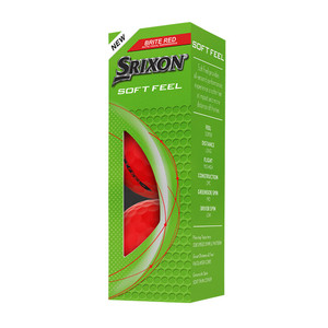 Srixon Soft Feel Golf Balls (Brite Red, 3pk) 1 Sleeve 2025  NEW