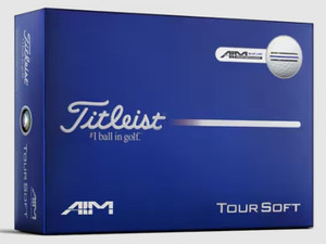 Titleist Tour Soft AIM Golf Balls (White/Blue, 12pk, 2026) NEW