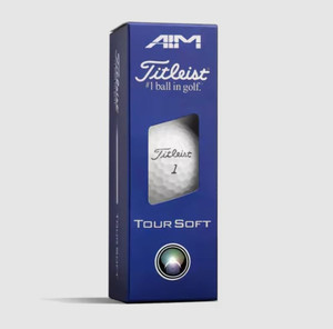 Titleist Tour Soft AIM Golf Balls (White/Blue, 3pk) 1 Sleeve 2026 NEW