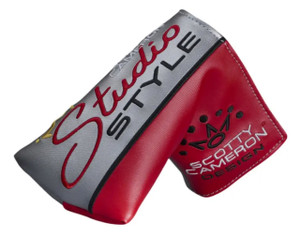 Scotty Cameron Studio Style Putter Headcover (Red/Gray, Mid Mallet) 2025 NEW