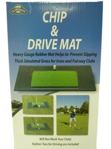 On Course Chip & Drive Mat (w Rubber Tees) Golf NEW