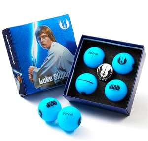 Volvik Vivid Soft Golf Balls (Luke Skywalker, Blue, 4pk) Star Wars Gift Set NEW
