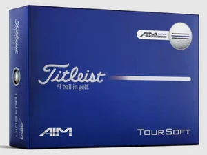 Titleist Tour Soft AIM Golf Balls (White/Blue, 12pk, 2026) NEW