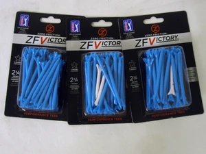 Zero Friction ZF Victory 5-Prong Composite Tees (2.75" Blue, 3pk 120 Total) NEW