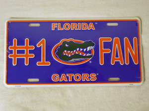 NCAA College License Plate (Florida Gators. "#1 FAN") NEW NCAA College License Plate (Florida Gators. "#1 FAN") NEW