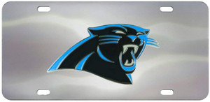 NFL Team Die Cast License Plate (Carolina Panthers, Chrome) NEW NFL Team Die Cast License Plate (Carolina Panthers, Chrome) NEW