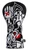 Pins & Aces Graffiti Driver Headcover (Black/Red/White) Golf 2025 NEW