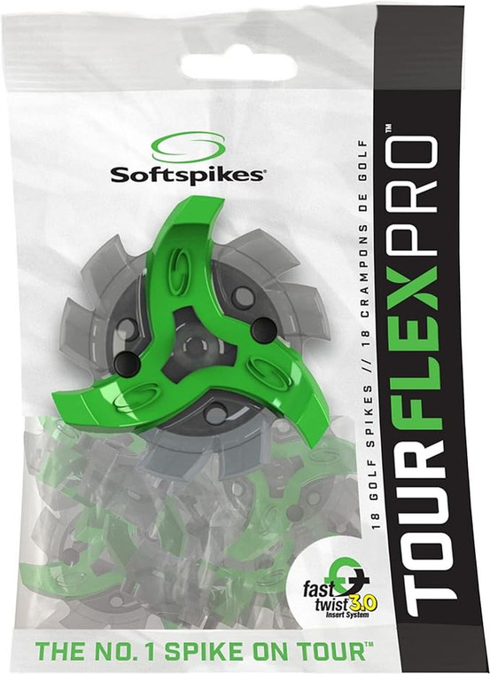 Soft Spikes Tour Flex Pro Golf Cleats (Green, Fast Twist 3.0) 18 Cleats NEW Soft Spikes Tour Flex Pro Golf Cleats (Green, Fast Twist 3.0) 18 Cleats NEW