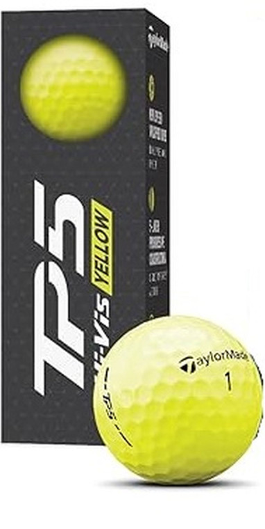 Taylor Made TP5 Golf Balls (Yellow, 3pk) 1 Sleeve 2024 NEW