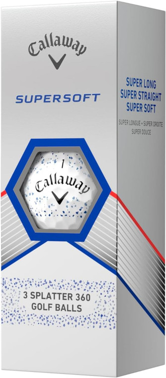 Callaway Supersoft 2023 Golf Balls (Blue Splatter, 3pk) Super Long NEW & Improved