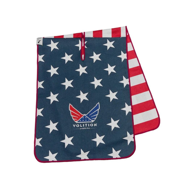 Puma X Volition Tour Microfiber Golf Towel (Stars & Stripes, 39"x 14") NEW
