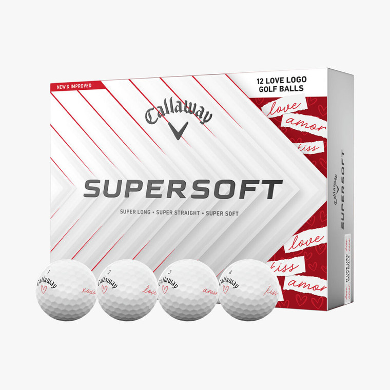 Callaway Supersoft Golf Balls (Love Logos, 12pk) 1dz 2025 Valentine's  NEW Callaway Supersoft Golf Balls (Love Logos, 12pk) 1dz 2025 Valentine's  NEW