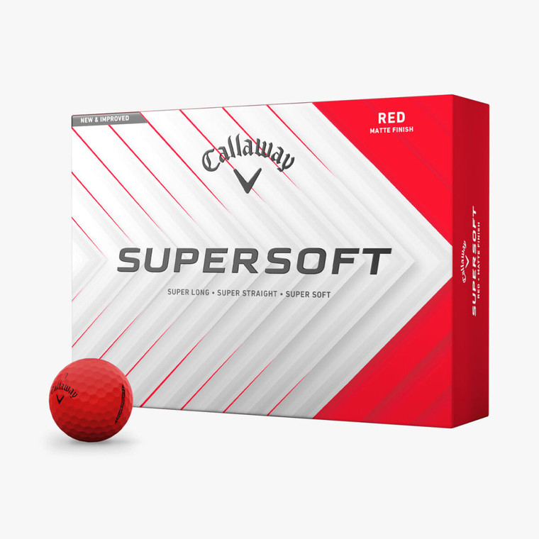 Callaway Supersoft Golf Balls (Matte Red, 12pk) 1dz 2025 NEW