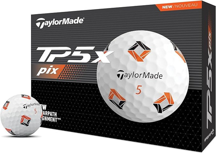 Taylor Made TP5x Pix Golf Balls (White, 12pk) 1dz 2024 NEW