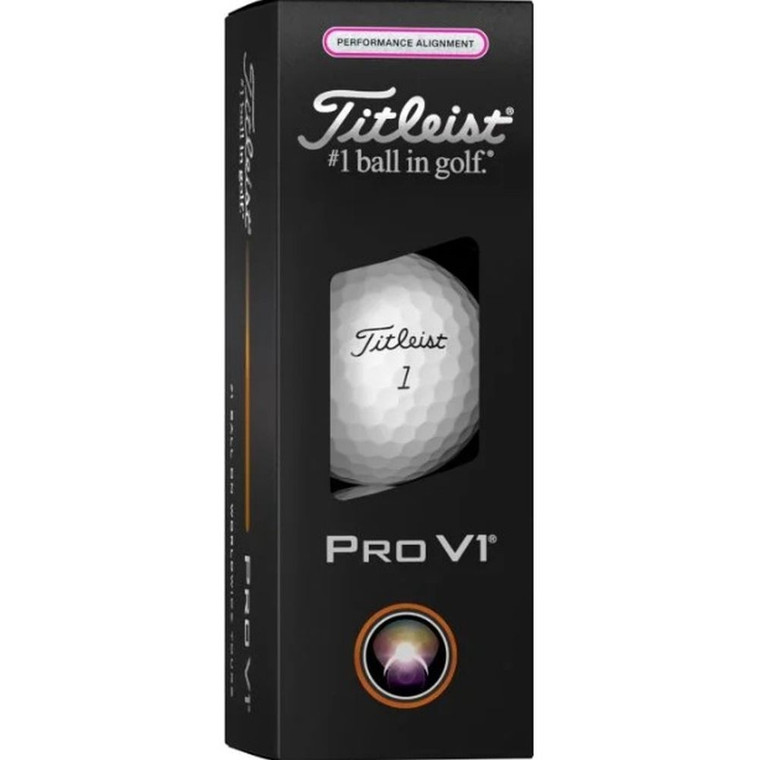 Titleist Pro V1 Performance Alignment Golf Balls (White/Pink, 3pk) 2025 NEW Titleist Pro V1 Performance Alignment Golf Balls (White/Pink, 3pk) 2025 NEW