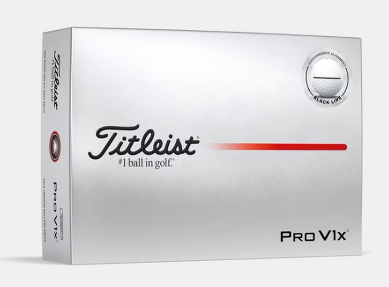 Titleist Pro V1x Performance Alignment Golf Balls (White/Black, 12pk) 2025 NEW