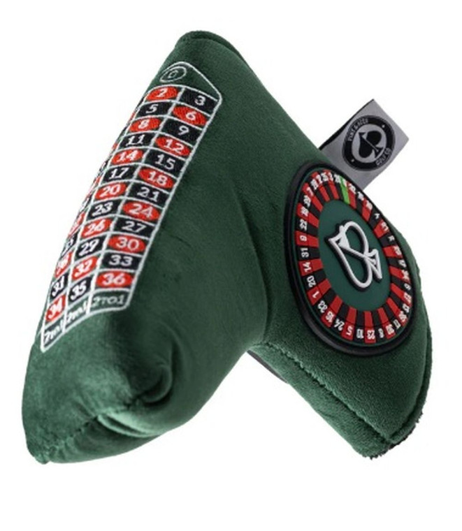 Pins & Aces Roulette Blade Putter Headcover (Green) Golf 2025 NEW Pins & Aces Roulette Blade Putter Headcover (Green) Golf 2025 NEW