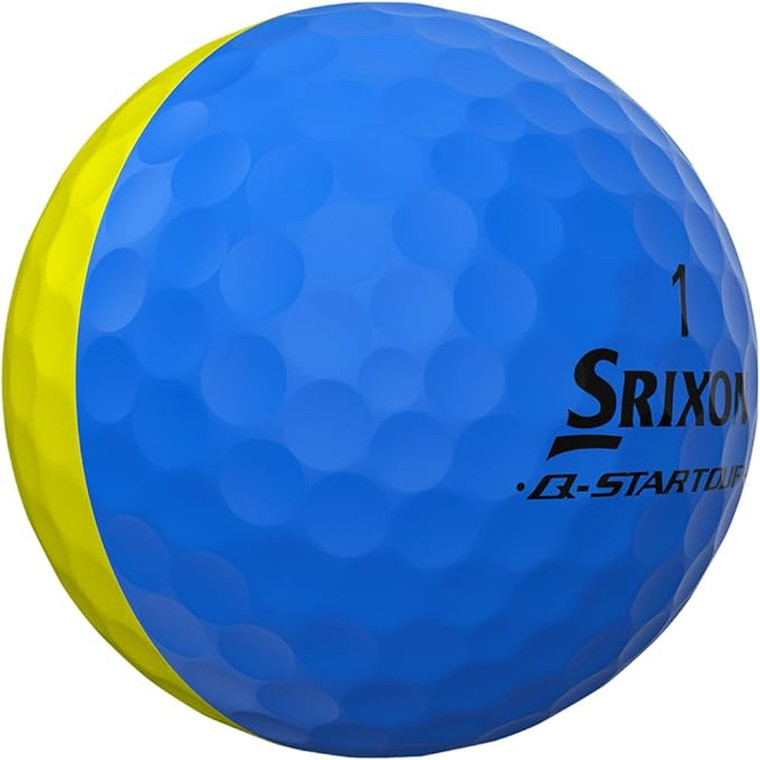 Srixon Q-Star Tour Divide Golf Balls (Brite Yellow/Blue, 3pk) 1 Sleeve 2024 NEW