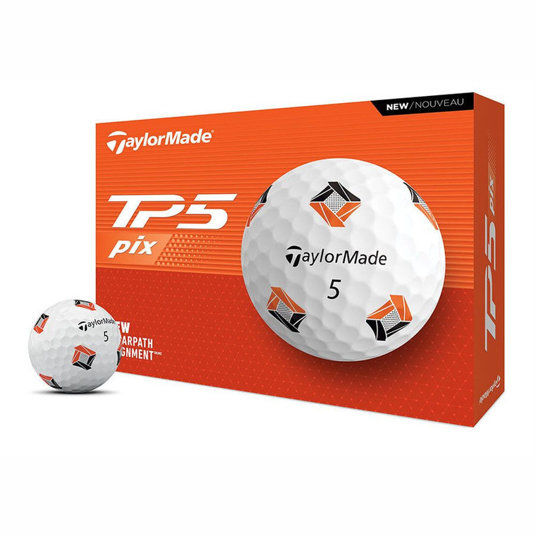 Taylor Made TP5 Pix Golf Balls (White, 12pk) 1dz 2025 NEW