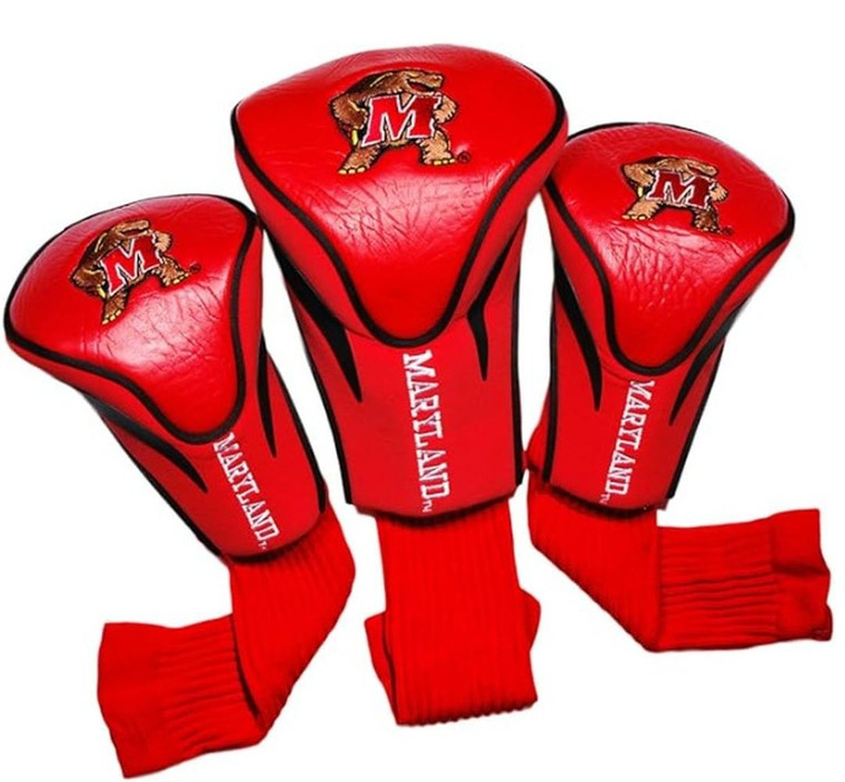 Team Golf Golf Club Headcovers 3pk (Maryland Terrapins, Red) NCAA NEW