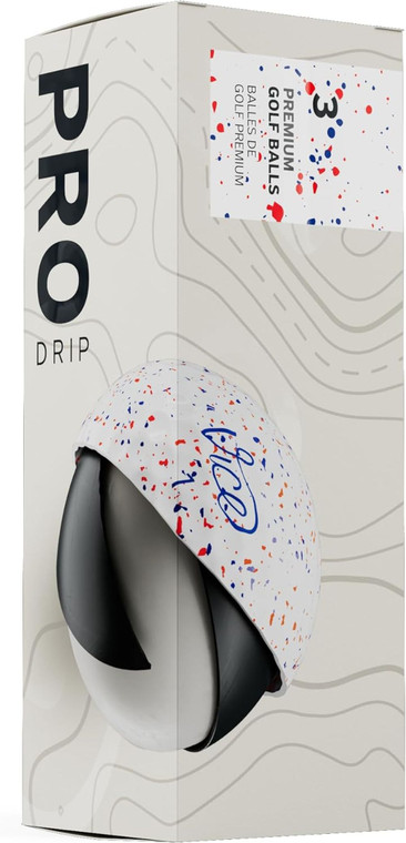 Vice Golf Pro Golf Balls (Drip Red/Blue, 3pk) 1 Sleeve 2025 NEW