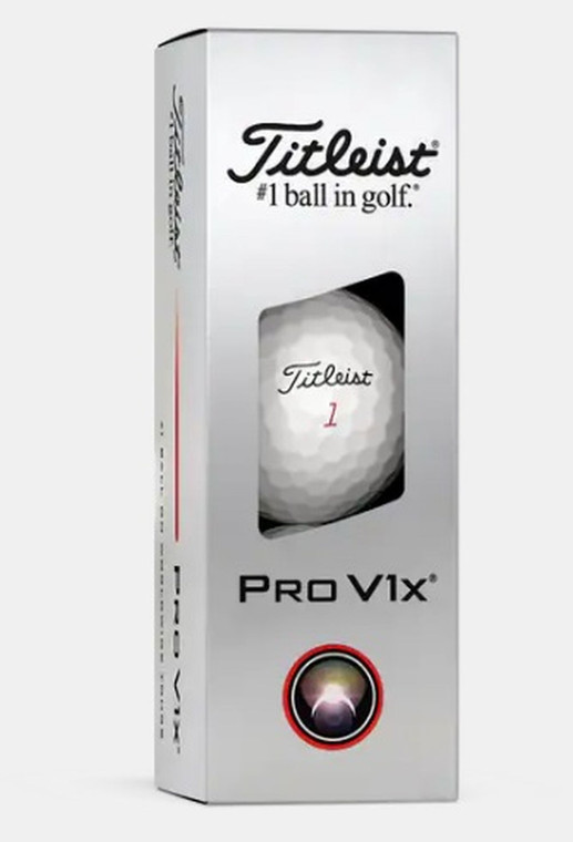 Titleist Pro V1x Golf Balls (White, 3pk, High Numbers) 1 Sleeve 2025 NEW
