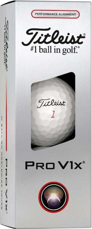 Titleist Pro V1x Performance Alignment Golf Balls (White/Red, 3pk) 2025 NEW