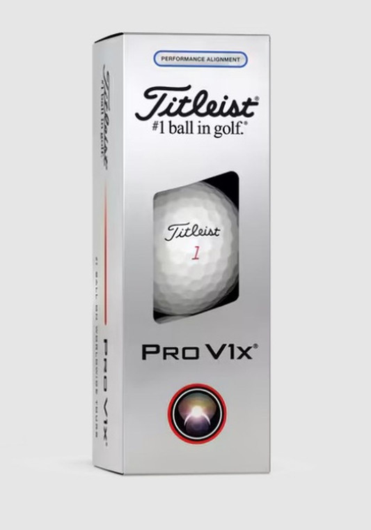 Titleist Pro V1x Performance Alignment Golf Balls (White/Blue, 3pk) 2025 NEW