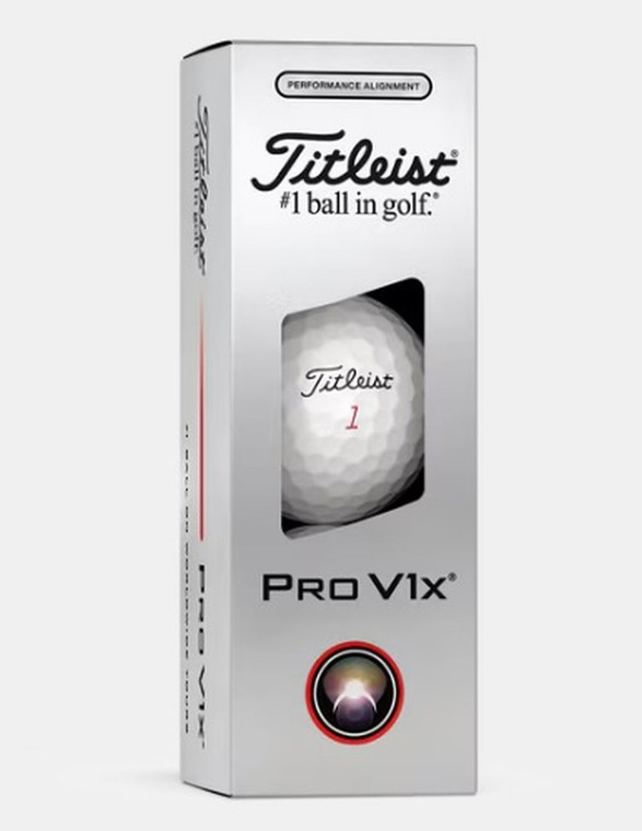 Titleist Pro V1x Performance Alignment Golf Balls (White/Black, 3pk) 2025 NEW