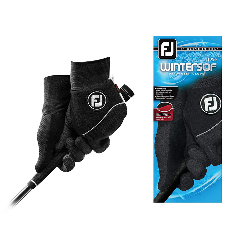 Footjoy Wintersof Golf Gloves (Black, Men's Pair, MEDIUM) 2016 NEW