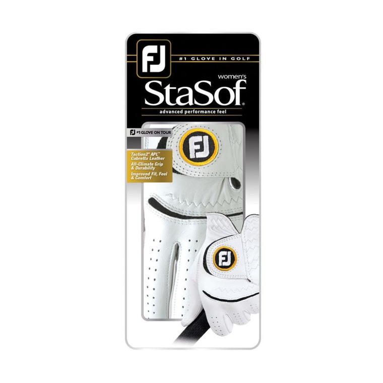 Footjoy StaSof Glove (Women's, Right, White) 2018 NEW