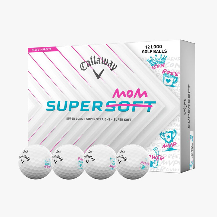 Callaway Supersoft Super Mom Golf Balls (White, 24pk) 2dz 2026 NEW
