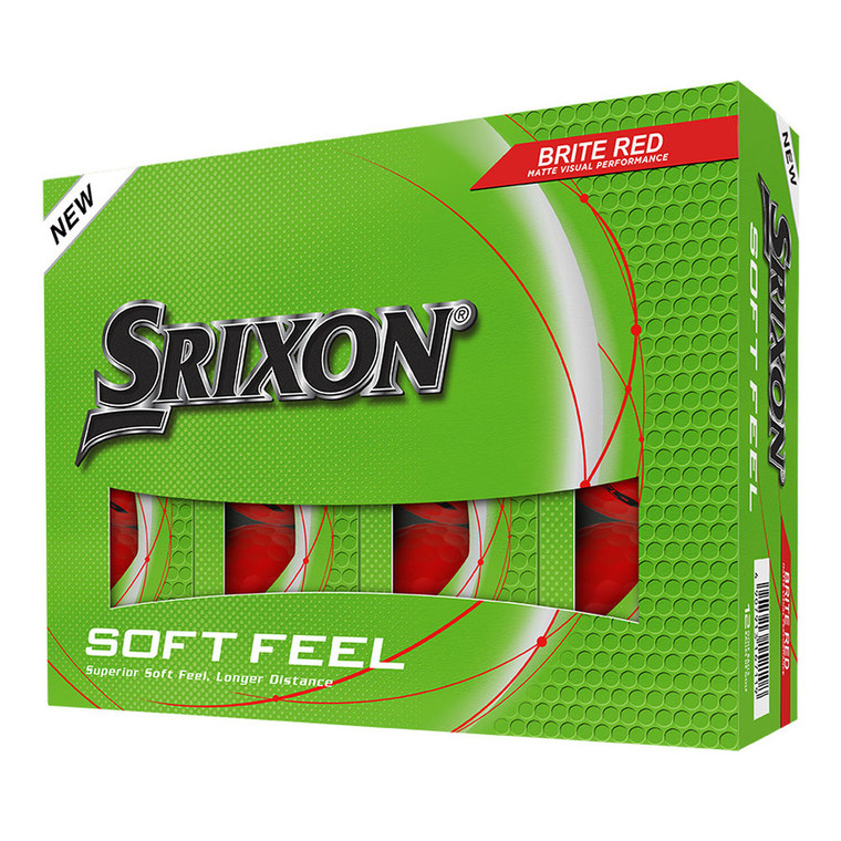 Srixon Soft Feel Golf Balls (Brite Red, 12pk) 1dz 2025 NEW