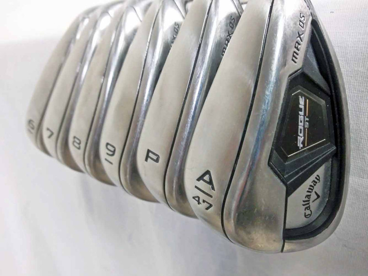 Callaway Rogue ST Max OS Lite Iron Set 6-PW+AW (Cypher Black 60, Regular) Golf