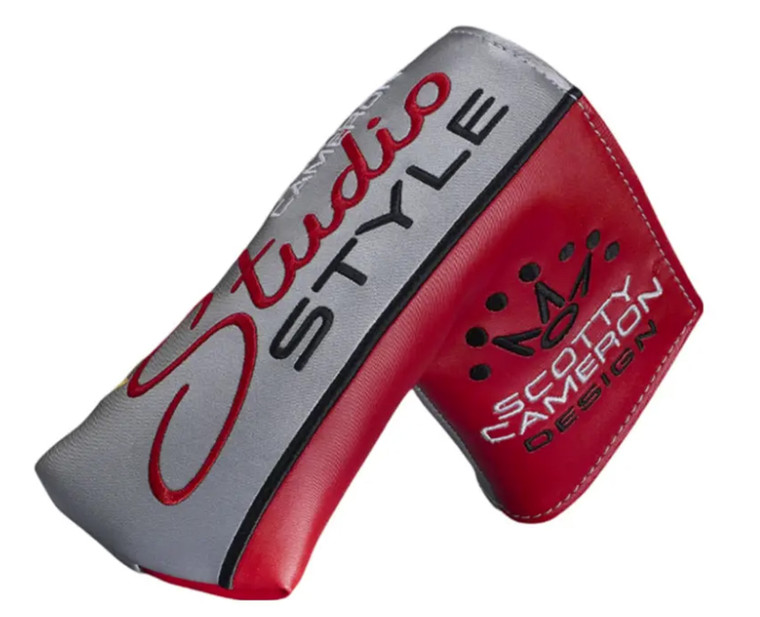 Scotty Cameron Studio Style Putter Headcover (Red/Gray, Blade) 2025 NEW