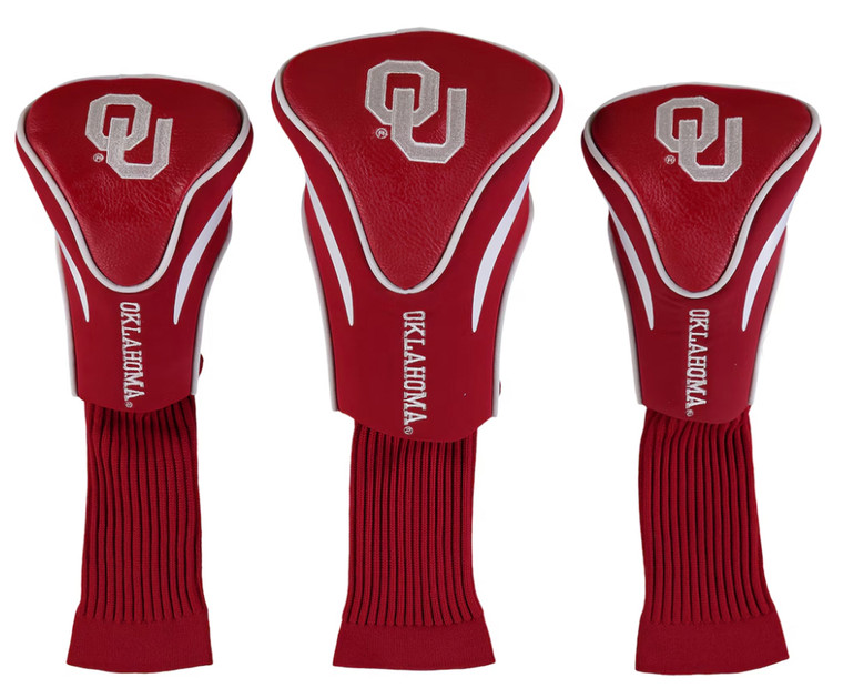Team Golf Contour Golf Club Headcovers 3pk (Oklahoma Sooners) NCAA NEW