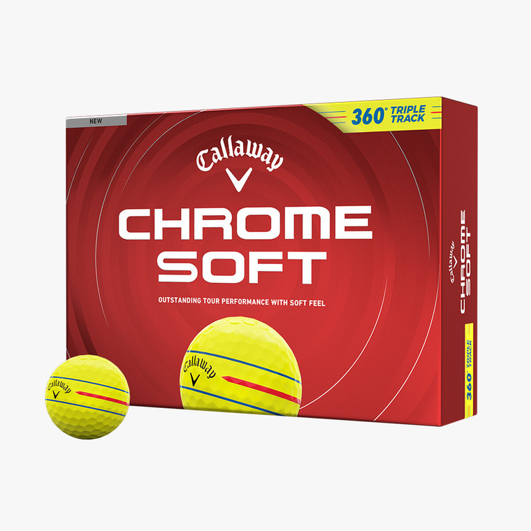 Callaway Chrome Soft Triple Track 360 Golf Balls (Yellow, 24pk) 2dz 2026 NEW