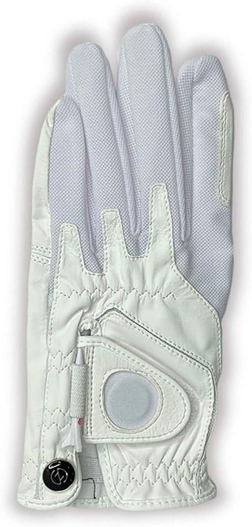 Zero Friction Cabretta Elite Magnet Golf Glove (White, LEFT, One Size) NEW