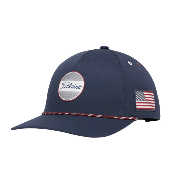 Titleist Boardwalk Rope Folds Of Honor Hat (Navy/White/Red, Adj.) 2026 Cap NEW