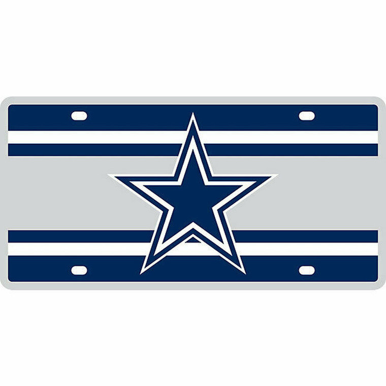 NFL Team Laser Cut License Plate (Dallas Cowboys, Logo) NEW