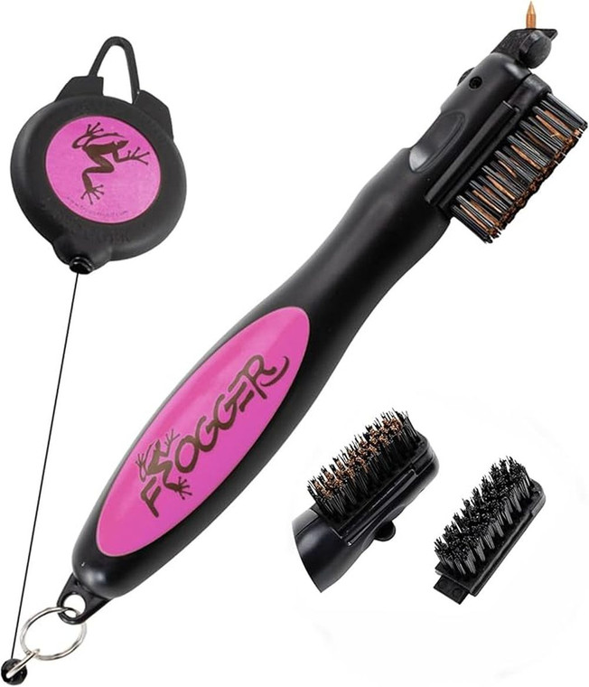Frogger Brushpro Golf Club Cleaning Tool (Pink Ribbon) NEW