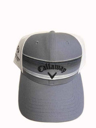 Callaway Stripe Mesh Hat (Charcoal/White, Adjustable) Broadmoor GC NSW