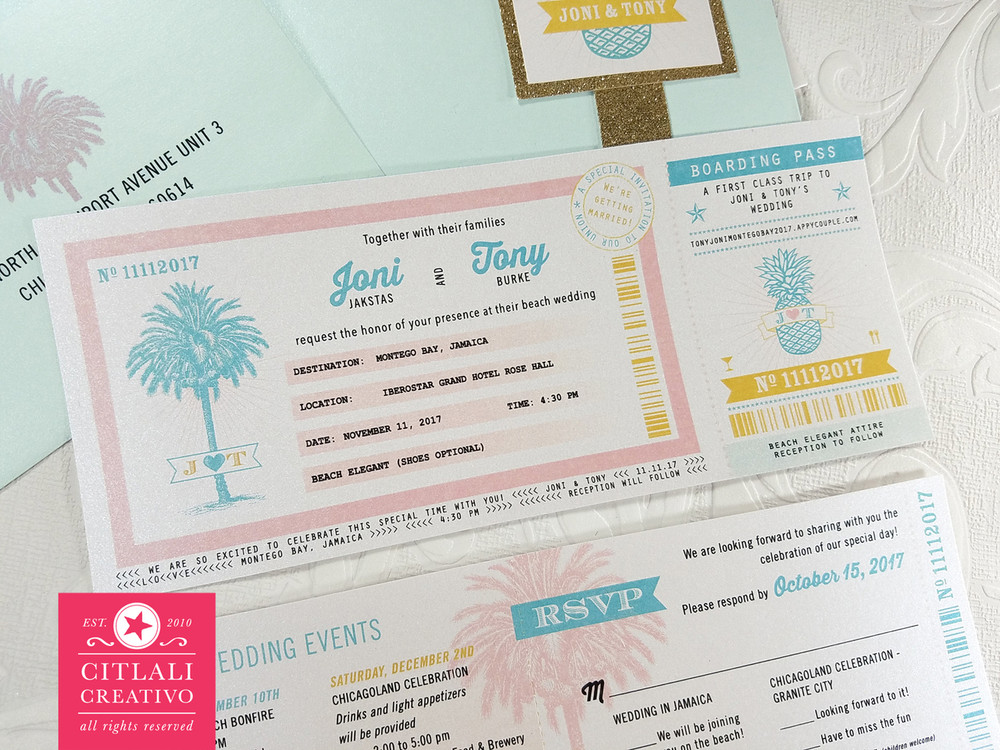 Boarding Pass Wedding Invitations Kahre Rsd7 Org