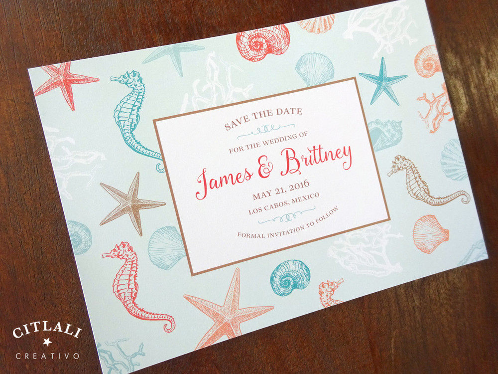 Under The Sea Wedding Save The Dates Citlali Creativo Llc