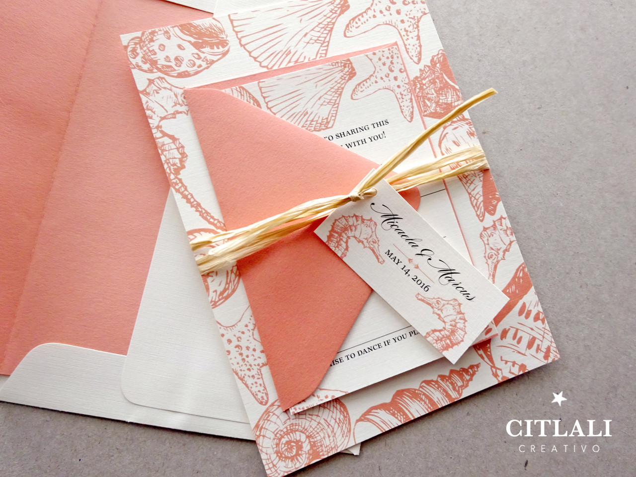 20ct Wedding Invitation Cards Coral Floral - Papyrus : Target