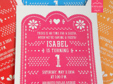 Colorful Papel Picado Kids Birthday Invitation - 4 colors Colorful Papel Picado Kids Birthday Invitation - 4 colors