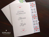 Colorful Talavera Spanish Tile Folded Ceremony Program Colorful Talavera Spanish Tile Folded Ceremony Program