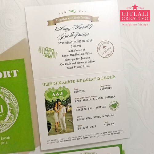 Vintage Filigree Passport Folded Wedding Invitations Vintage Filigree Passport Folded Wedding Invitations