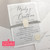 Watercolor Gray Velvet Ribbon + Wax Monogram Seal Wedding Invitations