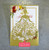 Princess Girl Dress Gold Laser Cut Invitations